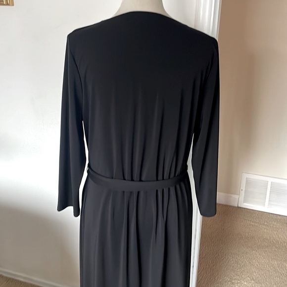 Talbots V-Neck Faux Wrap Dress 3/4 Sleeves. - Picture 8 of 9